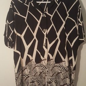 Zebra Rayon Top